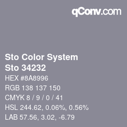 Farbcode: Sto Color System - Sto 34232 | qconv.com