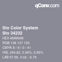 Color code: Sto Color System - Sto 34232 | qconv.com