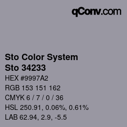 Code couleur: Sto Color System - Sto 34233 | qconv.com