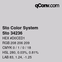 Color code: Sto Color System - Sto 34236 | qconv.com