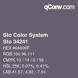 Color code: Sto Color System - Sto 34241 | qconv.com