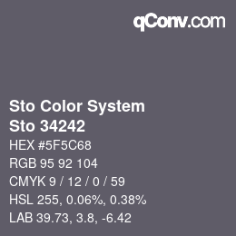 カラーコード: Sto Color System - Sto 34242 | qconv.com