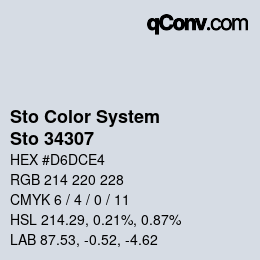 Color code: Sto Color System - Sto 34307 | qconv.com