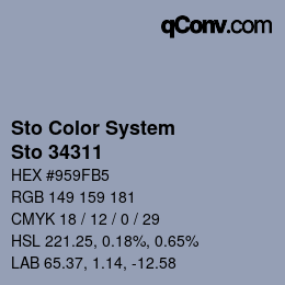 Color code: Sto Color System - Sto 34311 | qconv.com