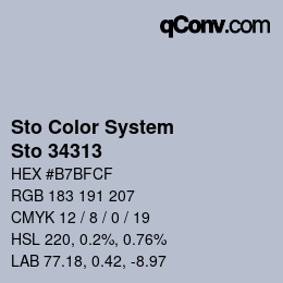 Color code: Sto Color System - Sto 34313 | qconv.com