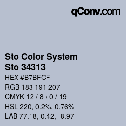 Color code: Sto Color System - Sto 34313 | qconv.com