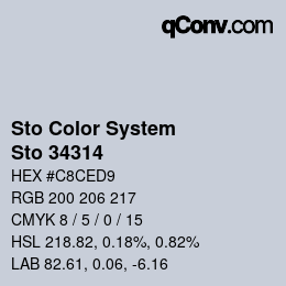 Color code: Sto Color System - Sto 34314 | qconv.com