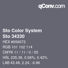 Color code: Sto Color System - Sto 34330 | qconv.com