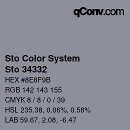 Color code: Sto Color System - Sto 34332 | qconv.com