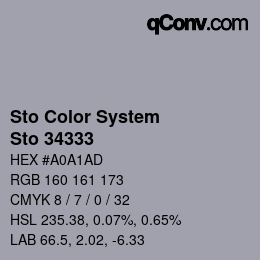 Color code: Sto Color System - Sto 34333 | qconv.com