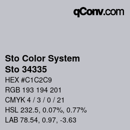 Color code: Sto Color System - Sto 34335 | qconv.com
