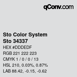 Color code: Sto Color System - Sto 34337 | qconv.com