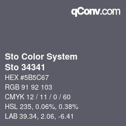 Color code: Sto Color System - Sto 34341 | qconv.com