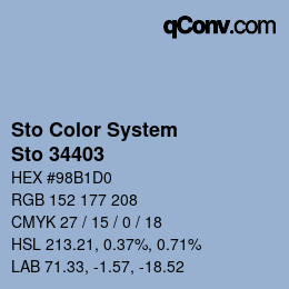 Color code: Sto Color System - Sto 34403 | qconv.com