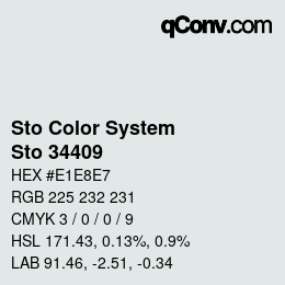 Color code: Sto Color System - Sto 34409 | qconv.com