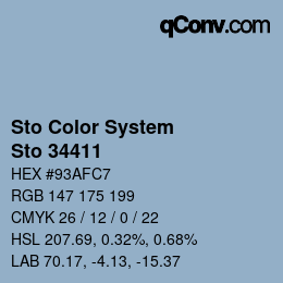 Color code: Sto Color System - Sto 34411 | qconv.com