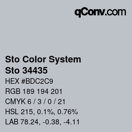 Color code: Sto Color System - Sto 34435 | qconv.com