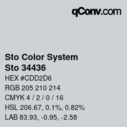 Color code: Sto Color System - Sto 34436 | qconv.com
