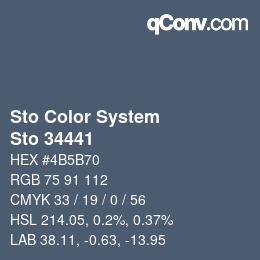 Color code: Sto Color System - Sto 34441 | qconv.com