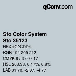 Color code: Sto Color System - Sto 35123 | qconv.com