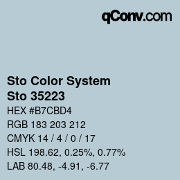 Farbcode: Sto Color System - Sto 35223 | qconv.com