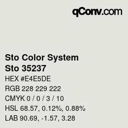Color code: Sto Color System - Sto 35237 | qconv.com