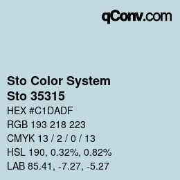 Color code: Sto Color System - Sto 35315 | qconv.com