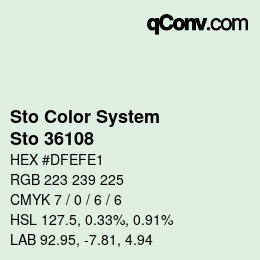 Color code: Sto Color System - Sto 36108 | qconv.com