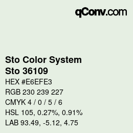 Color code: Sto Color System - Sto 36109 | qconv.com