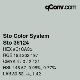 Código de color: Sto Color System - Sto 36124 | qconv.com