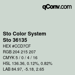 Color code: Sto Color System - Sto 36135 | qconv.com