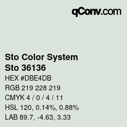 Color code: Sto Color System - Sto 36136 | qconv.com