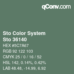 Color code: Sto Color System - Sto 36140 | qconv.com