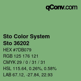 Color code: Sto Color System - Sto 36202 | qconv.com