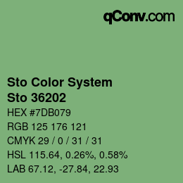 Code couleur: Sto Color System - Sto 36202 | qconv.com