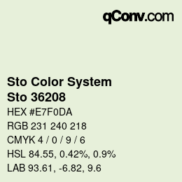 Color code: Sto Color System - Sto 36208 | qconv.com