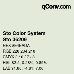 Color code: Sto Color System - Sto 36209 | qconv.com