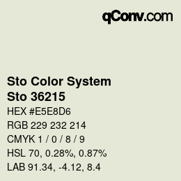 カラーコード: Sto Color System - Sto 36215 | qconv.com