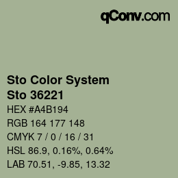 Color code: Sto Color System - Sto 36221 | qconv.com