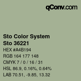 Color code: Sto Color System - Sto 36221 | qconv.com