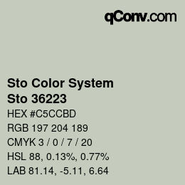 Color code: Sto Color System - Sto 36223 | qconv.com