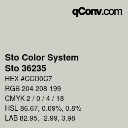 Color code: Sto Color System - Sto 36235 | qconv.com