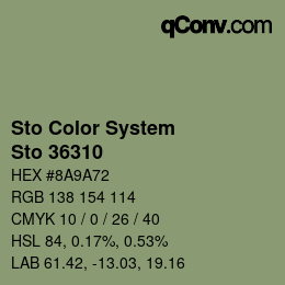 カラーコード: Sto Color System - Sto 36310 | qconv.com