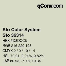 Color code: Sto Color System - Sto 36314 | qconv.com