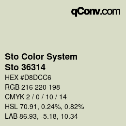カラーコード: Sto Color System - Sto 36314 | qconv.com