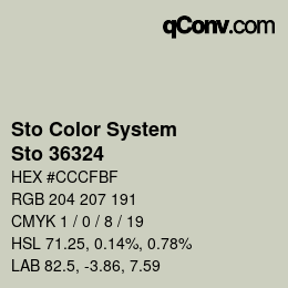 Color code: Sto Color System - Sto 36324 | qconv.com