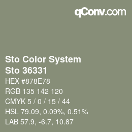 Color code: Sto Color System - Sto 36331 | qconv.com