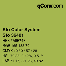 Color code: Sto Color System - Sto 36401 | qconv.com