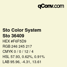 Color code: Sto Color System - Sto 36409 | qconv.com