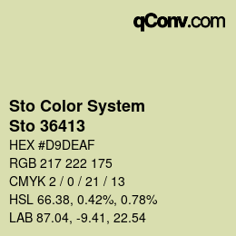 カラーコード: Sto Color System - Sto 36413 | qconv.com